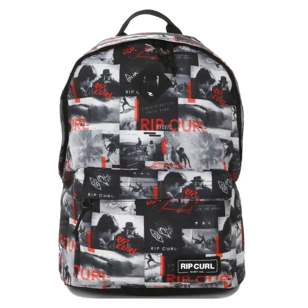 Rip Curl Dome 18L Backpack Bag With Pencil Case in Black/Grey